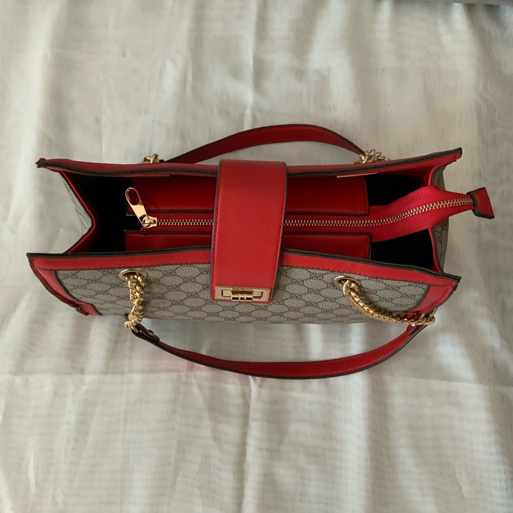 Di Vita Collection  Red and Beige Women's Bag - Picture 4 of 8